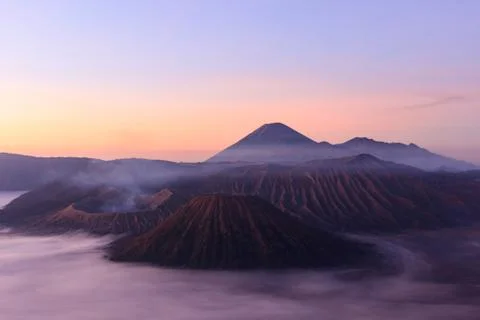 Morning shot of Gunung Bromo, Java, Indonesia Stock Photos