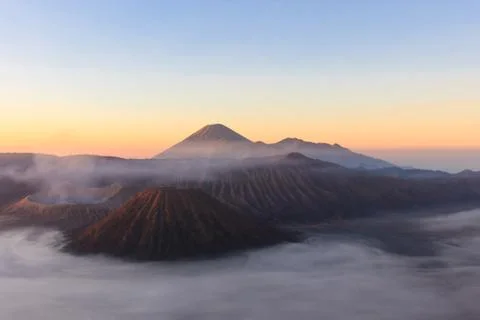 Morning shot of Gunung Bromo, Java, Indonesia Stock Photos