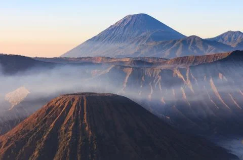Morning shot of Gunung Bromo, Java, Indonesia Stock Photos