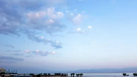 Morning Sky on the Dead Sea Israel 20191025 Stock Photos