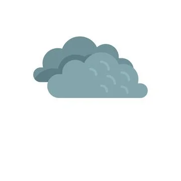 Morning storm icon flat vector. Cloud rain 스톡 일러스트