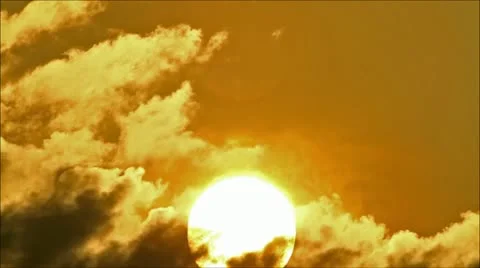 Morning Sun Behind Cloud2 Stock Footage 11237434