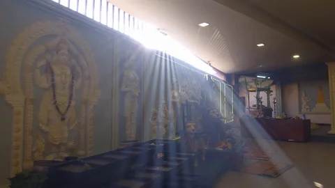 Morning sunlight diffuse through windows Stock Footage 119351197