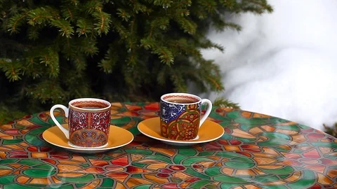 Morning tea cup spring Stock Footage 87204878