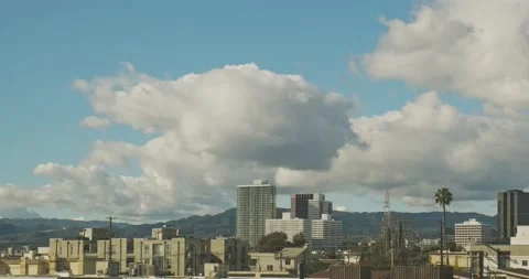 A morning time lapse of fluffy clouds climbing over the Santa Monica Mountains 動画素材 238057825
