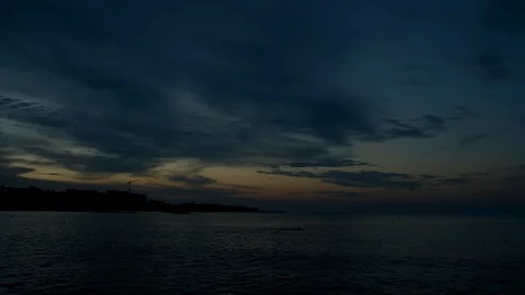 Morning time lapse of sea. Paphos, Cyprus Stock Footage 127542453