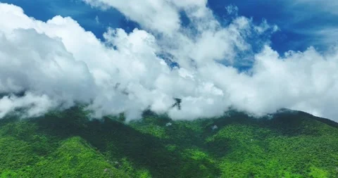 Morning on the top of Hai Van pass, Hue, Vietnam Stock Footage 342392005