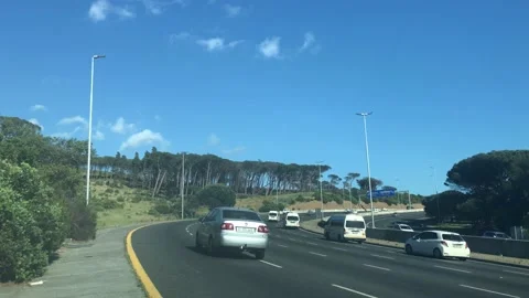 Morning Traffic flow on highway Stock Footage 148140422