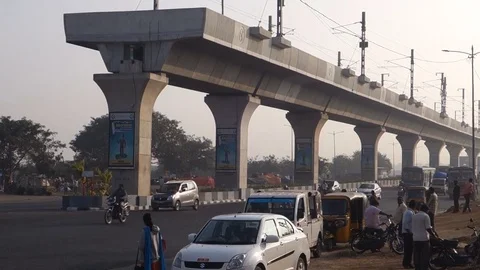 Morning-Traffic-India Stock Footage 83123590