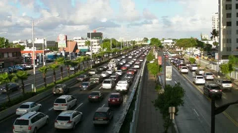 Morning traffic jam Stock Footage 8984613