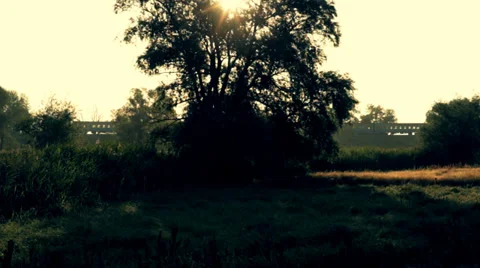 The morning train Stock Footage 34380848