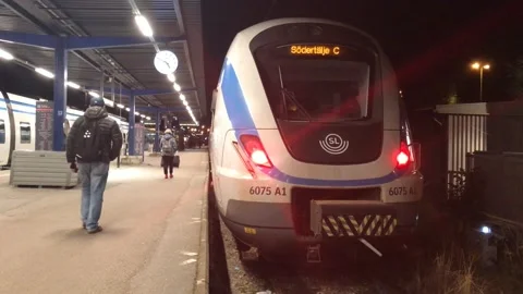 Morning train Stock Footage