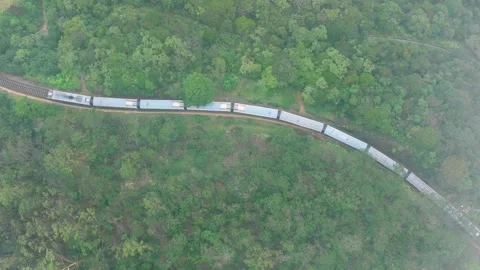 Morning Train Ride Through Misty Pattipola Nuwara Eliya Sri Lanka, Color Graded Stock Footage 318309512