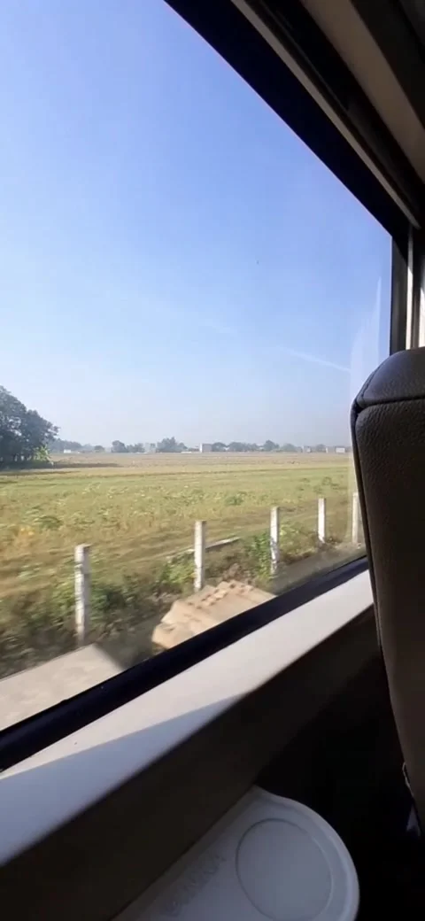 Morning Trip in Train Stock Footage 210230278