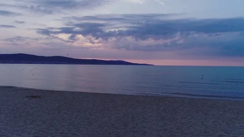 Morning twilight on the beach Stock Footage 78019132