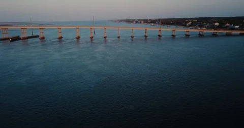 Morning view of Bridge Stock Footage 74634607