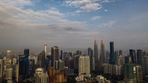 Morning view of cityscape Stock Footage 121863186