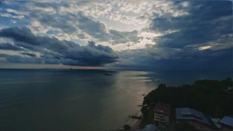 Morning view of the sea Stock Footage 198205876