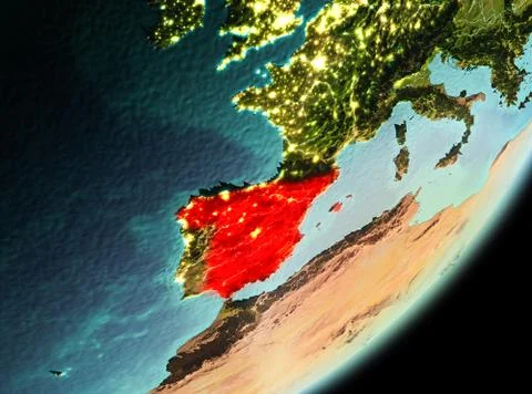 Morning view of Spain Stock Illustration