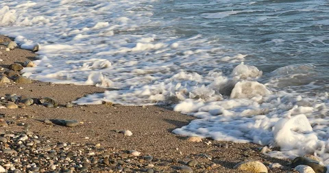 Morning Waves At The Beach Stock Footage 99580929
