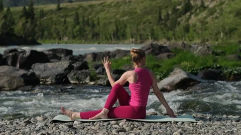 Morning workout outdoors. Stock Footage 314242543