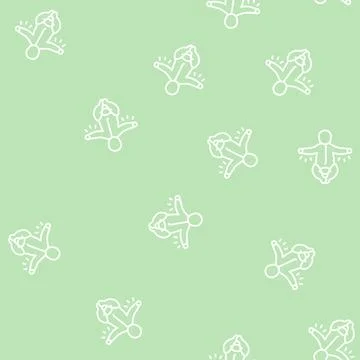 Moro reflex line seamless pattern Stock Illustration