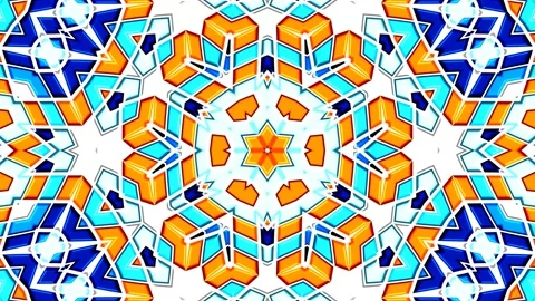 Moroccan Arabesque Abstract Geometric Tile Pattern Stock Footage 144097071