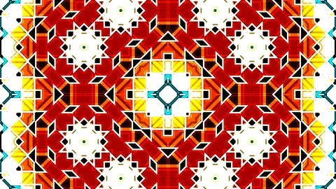 Moroccan Arabian Style Geometric Pattern Background Loop 4K Stock Footage 197079475