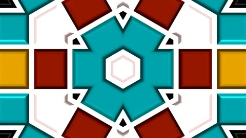 Moroccan Arabian Style Geometric Pattern Background Loop 4K 스톡 동영상 197079548