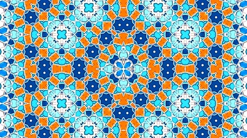 Moroccan Arabian Style Geometric Pattern Background Loop 4K Stock Footage 197080585