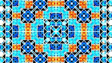 Moroccan Arabian Style Geometric Pattern Background Loop 4K Stock Footage 197080702