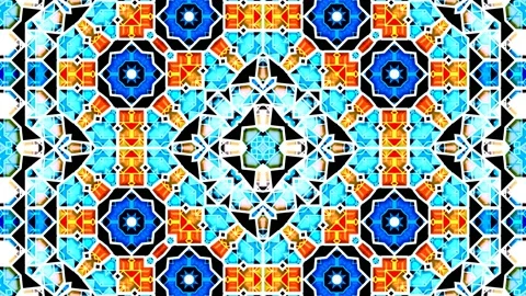 Moroccan Arabian Style Geometric Pattern Background Loop 4K Stock Footage 197080705