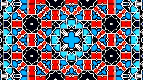 Moroccan Arabian Style Geometric Pattern Background Loop 4K Stock Footage 197080830