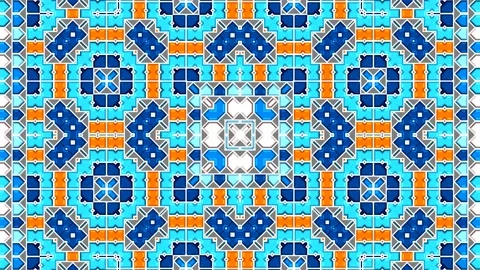 Moroccan Arabian Style Geometric Pattern Background Loop 4K Stock Footage 197081113