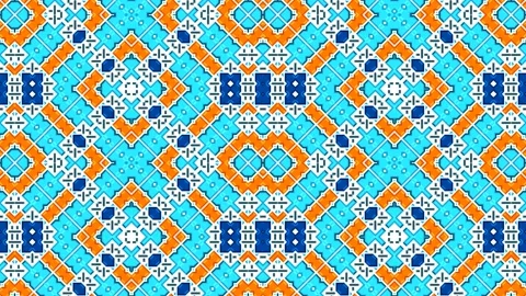 Moroccan Arabian Style Geometric Pattern Background Loop 4K Stock Footage 197081429