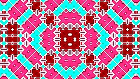 Moroccan Arabian Style Geometric Pattern Background Loop 4K Stock Footage 197081430