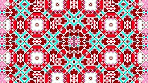Moroccan Arabian Style Geometric Pattern Background Loop 4K Stock Footage 197081492