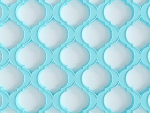 Moroccan, Arabic 3d ornamental pattern. Stock Illustration