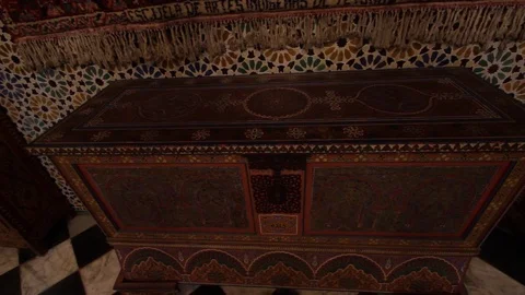 Moroccan art craft inside a house Stock Footage 124064265