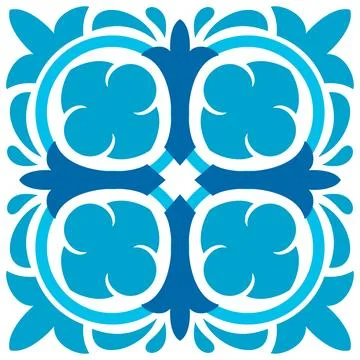 Moroccan Azulejo tile pattern, majolica, talavera Stock Illustration
