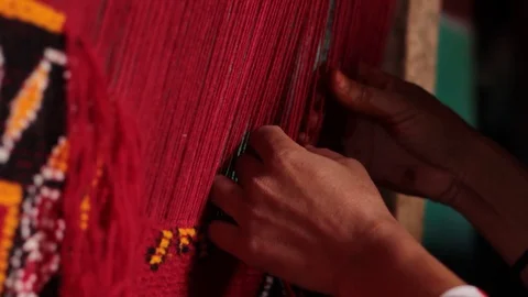 The Moroccan Berber Rug Stock Footage 126399005