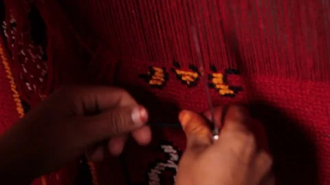 The Moroccan Berber Rug Stock Footage 126399501