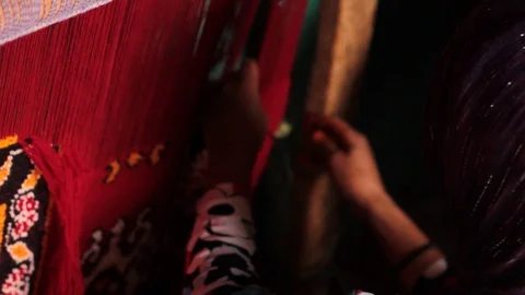 The Moroccan Berber Rug Stock Footage 126400298
