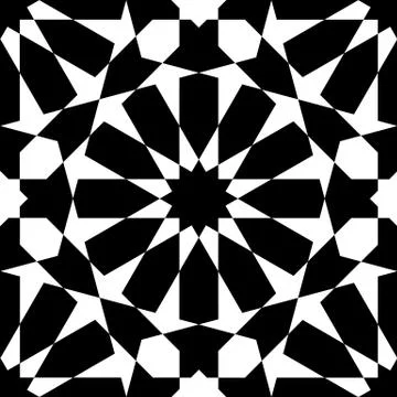 Moroccan black pattern Stock Illustration