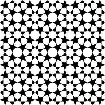 Moroccan black pattern Illustrazione stock