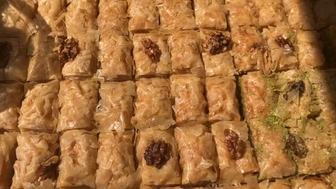 Moroccan bread. Bakery at the market, pitas, simit, baguette Tel Aviv Stock Footage 277994850