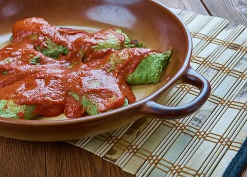 Moroccan Cabbage Rolls Stock Photos