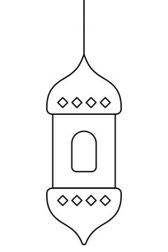 Moroccan candlestick is decorated with rhombus to diffuse light. Stock Illustration