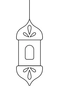 Moroccan candlestick. Hanging lantern sconce with window. Stock Illustration