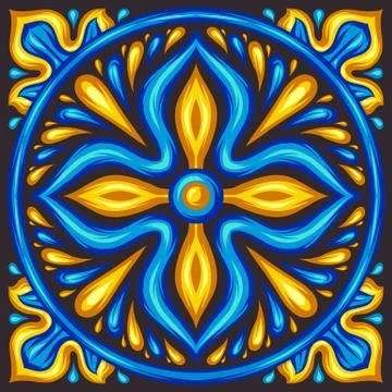 Moroccan ceramic tile pattern. Illustrazione stock